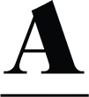 Black letter A symbol from Aqui Design's text logo