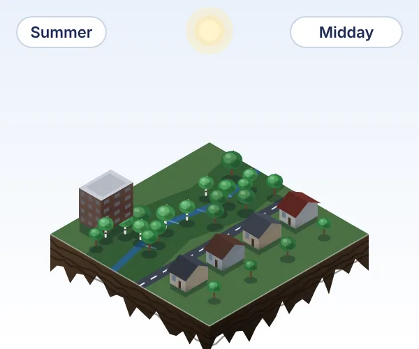 Illustrated 3D tile: Toronto, ON, Mixedwood plains