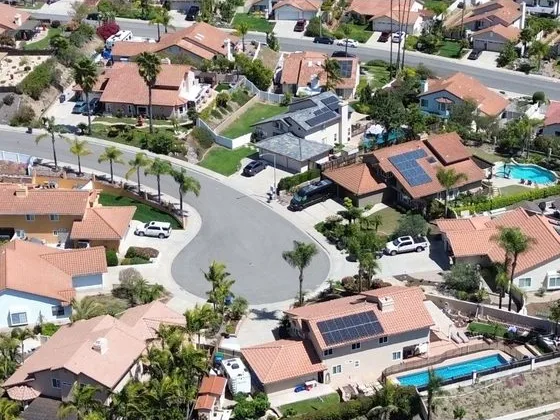 Close-up drone image of San Diego