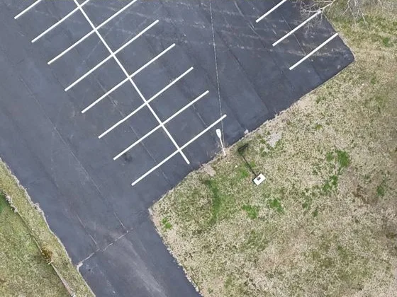 Close-up drone image of Nashville