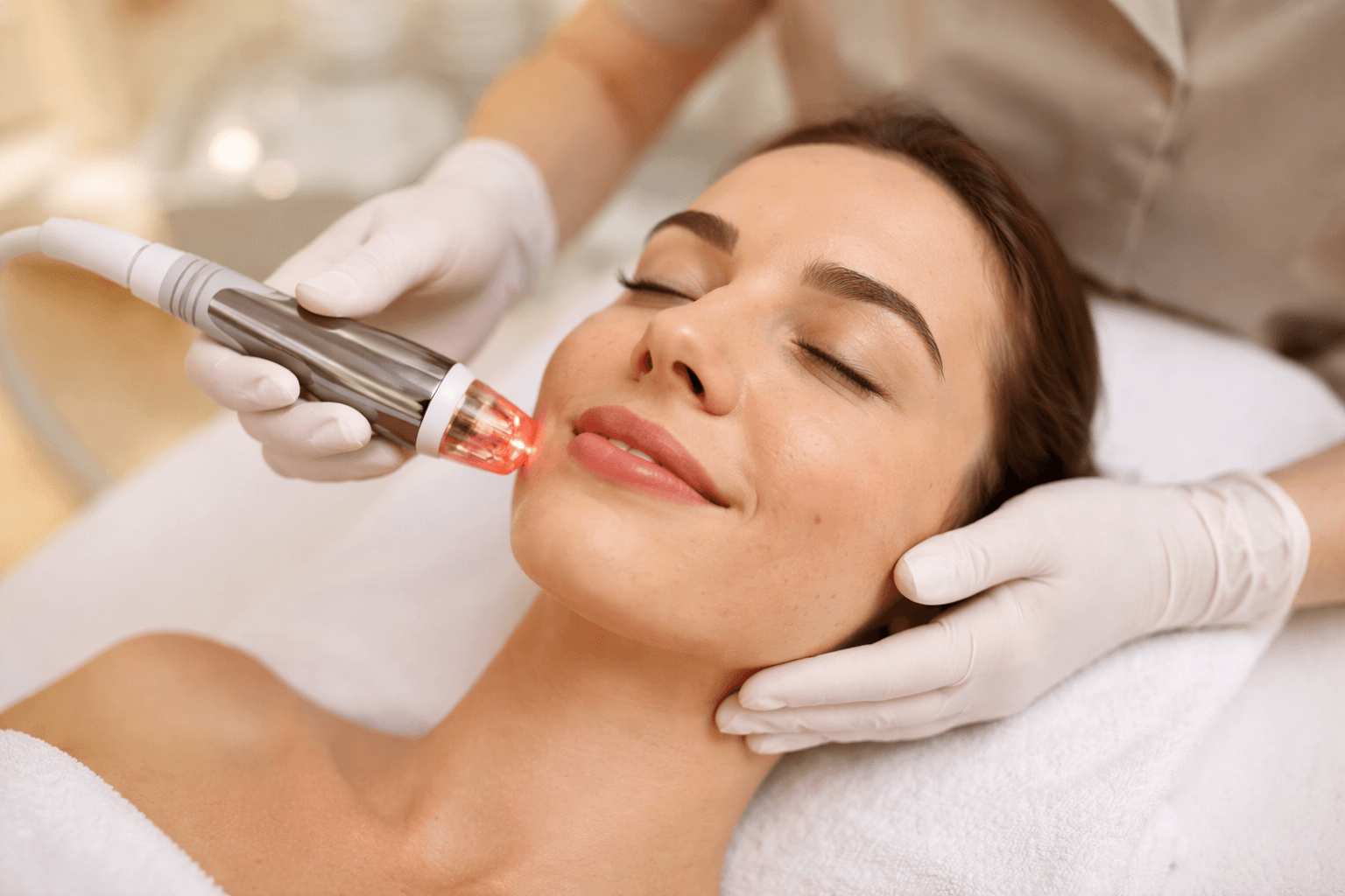 Skin resurfacing treatment improving acne scars and sun damage at New England Wellness Center in Hingham, Massachusetts