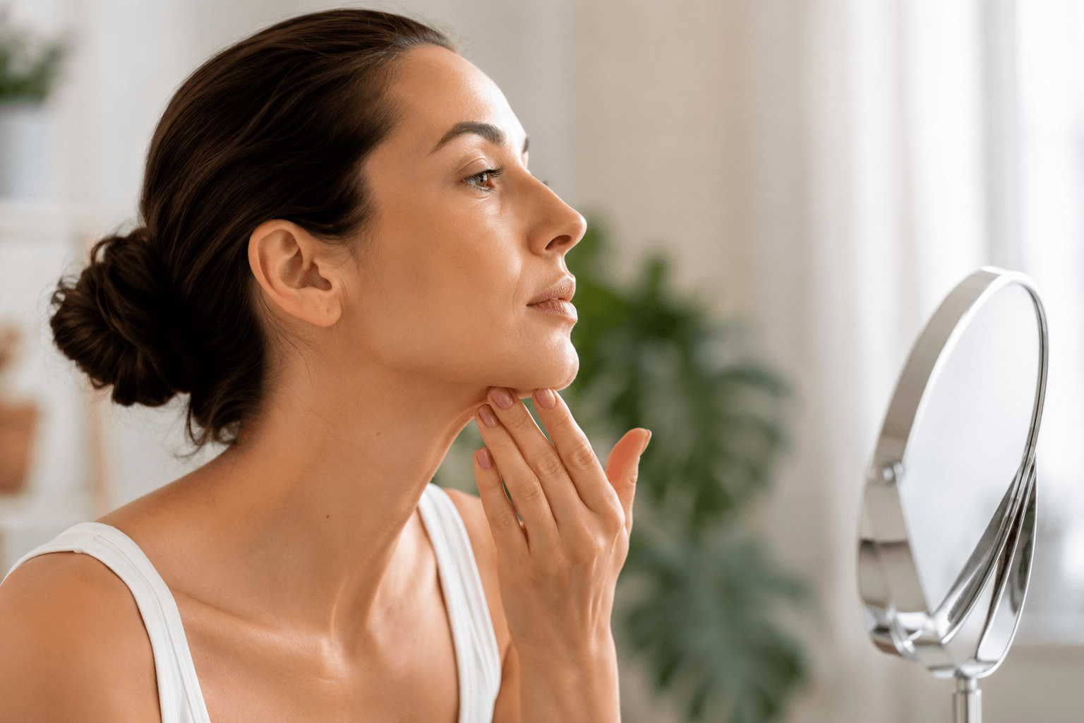 Kybella treatment for double chin reduction in Hingham, Massachusetts showing improved jawline definition