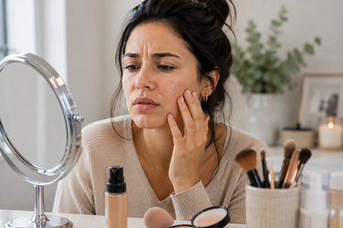  Esthetician performing a dermaplaning treatment to smooth skin texture in Hingham, Massachusetts