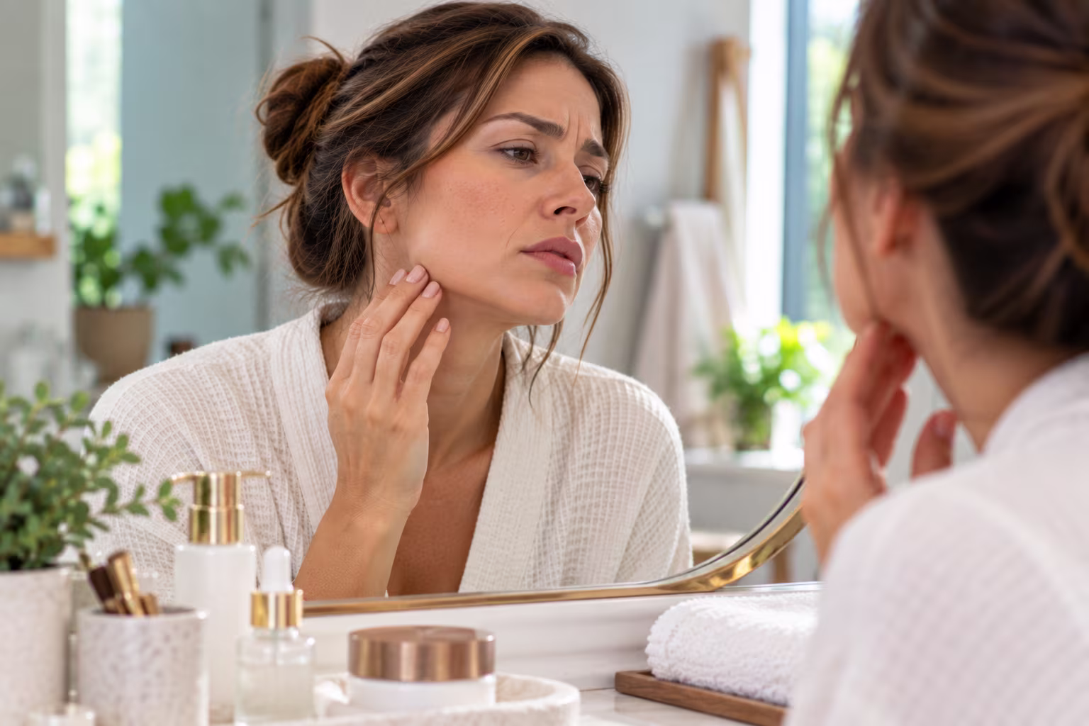 Non-surgical skin tightening treatment for sagging skin at a med spa in Hingham, Massachusetts