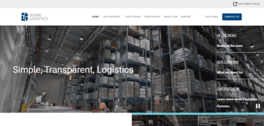 Buske Logistics 3PL homepage