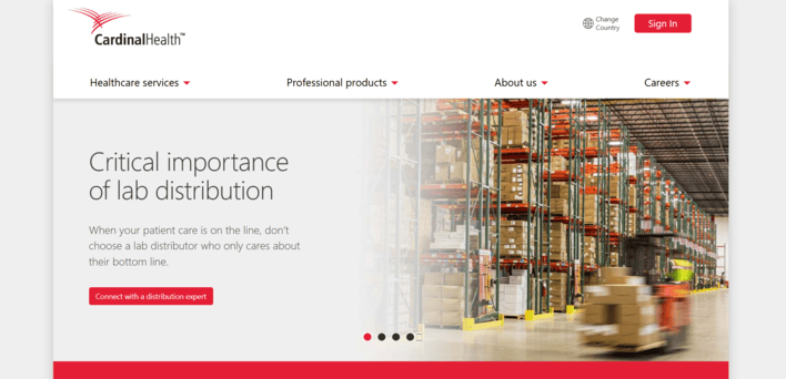 Cardinal Health 3PL homepage