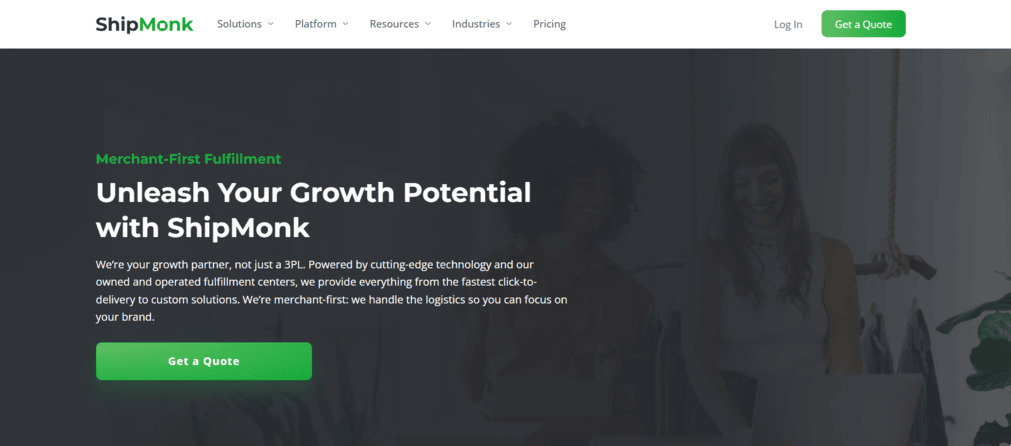 Shipmonk 3PL homepage