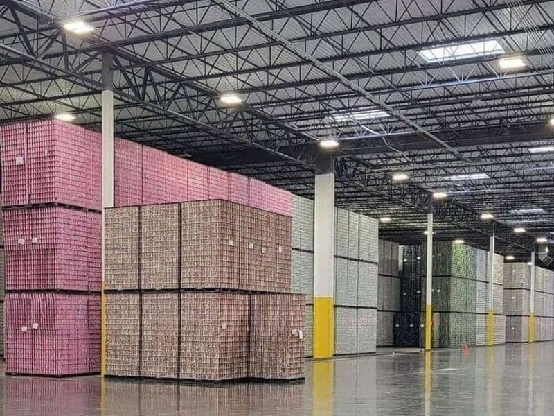 Inside Buske Logistics fulfillment center and 3PL warehouse facility in Olive Branch, MS