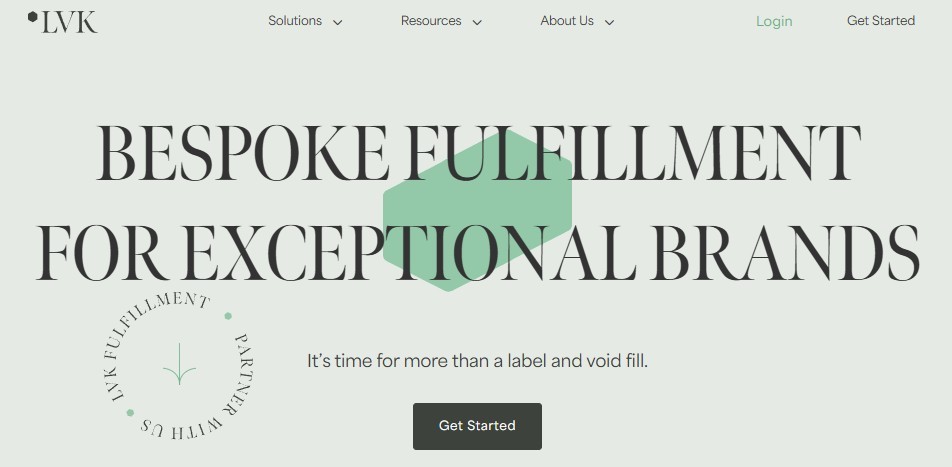 LVK Logistics 3PL fulfillment homepage