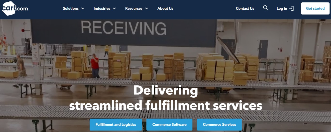 Cart.com fulfillment services homepage