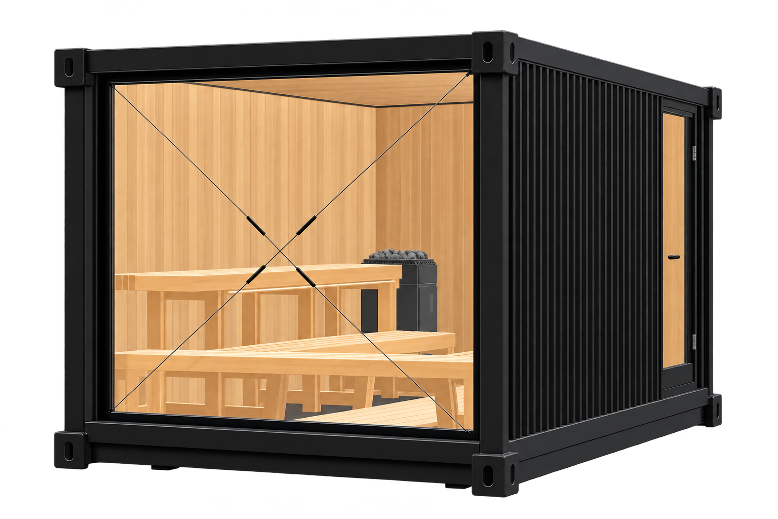Woods & Water Model A container sauna