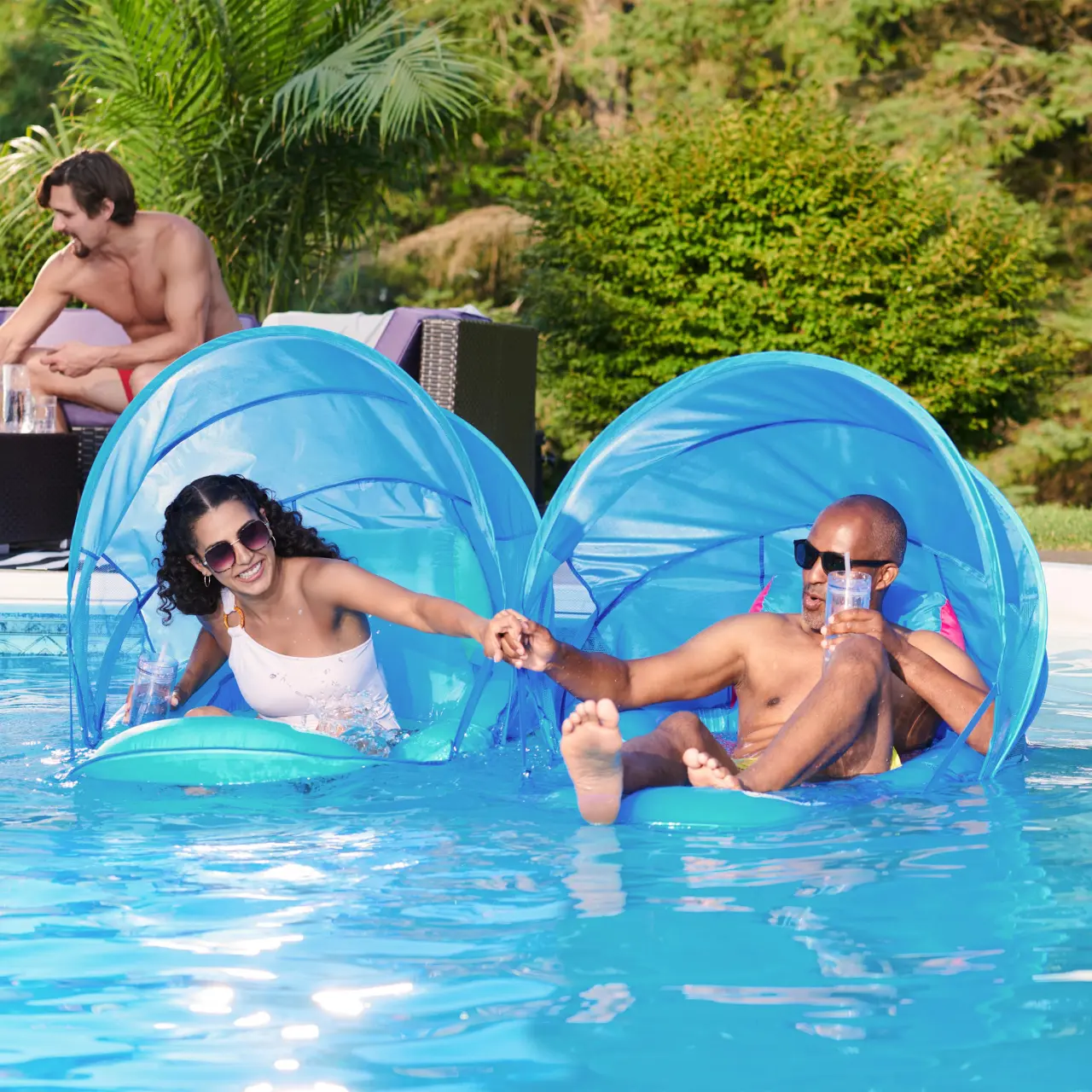 Swimways Hammock Swimways Premium Spring Float Hammock Sky Blue