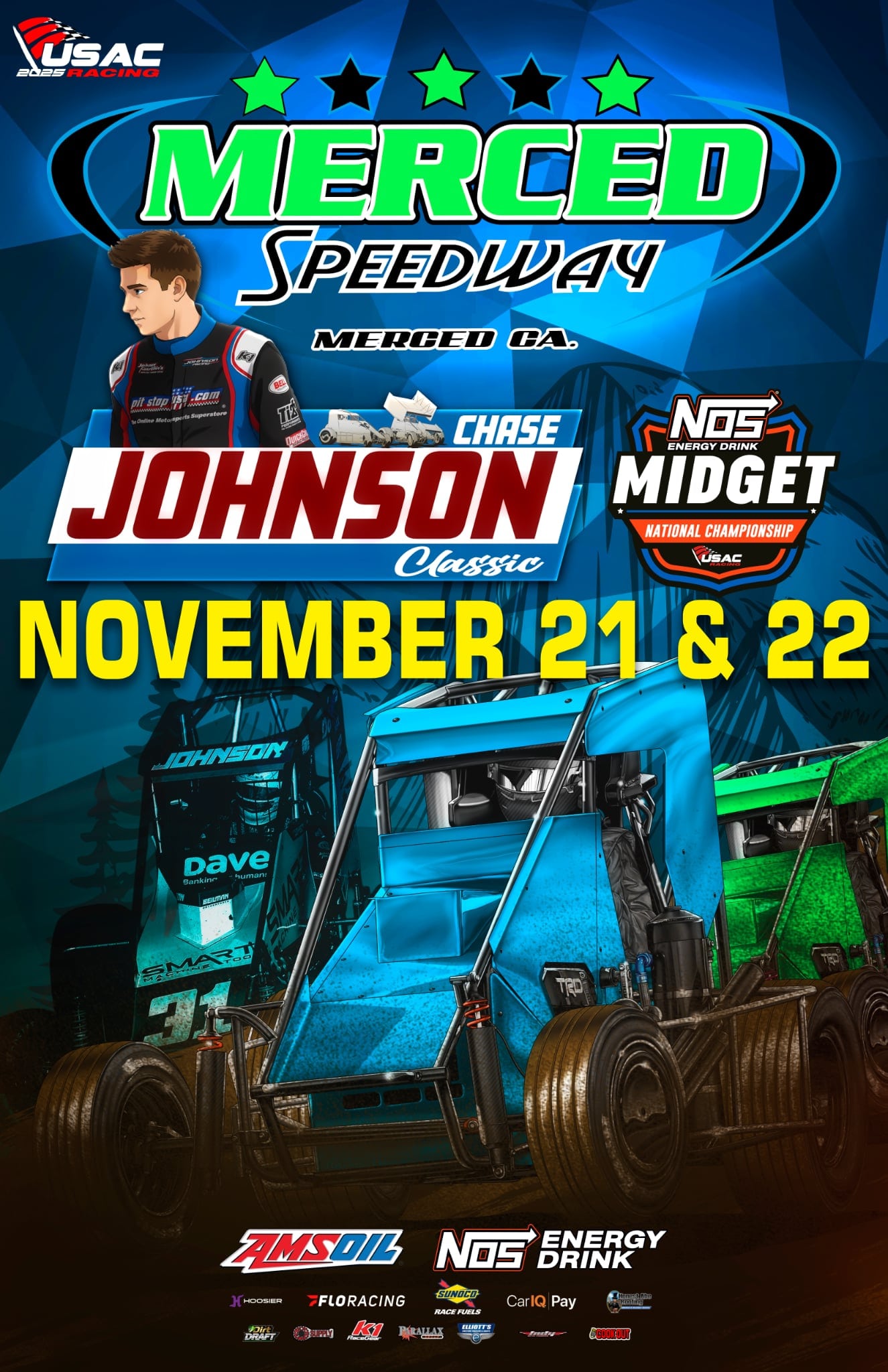 Merced Increased to 2 Nights of USAC Midgets Nov 21-22, Tulare