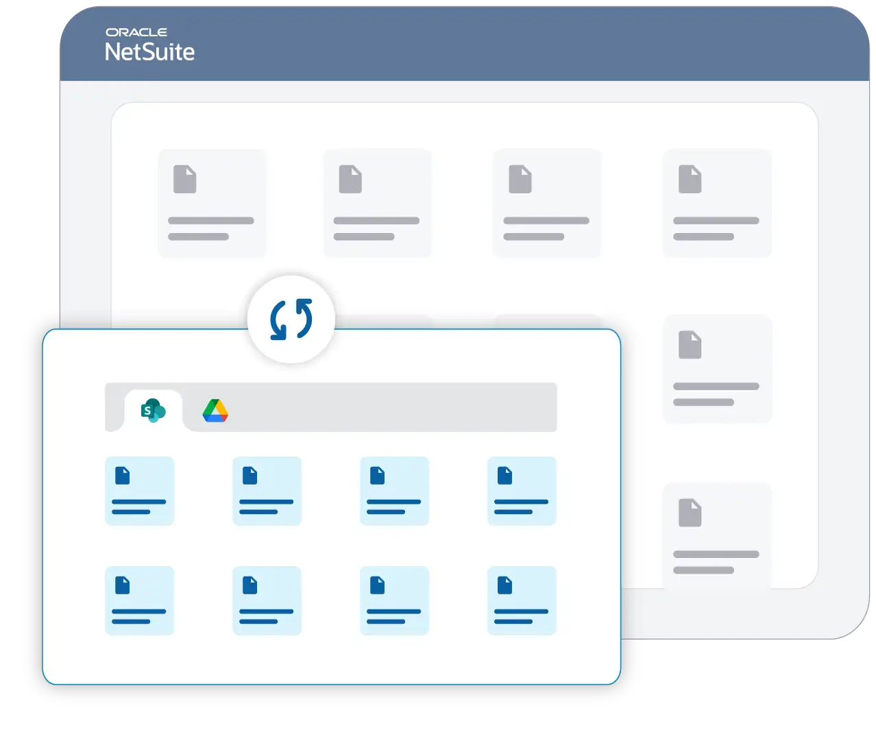 User syncing files from SharePoint/Google Drive to NetSuite