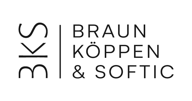 Logo with a stylised butterfly symbol and the text Braun Ruppert & Bofne.