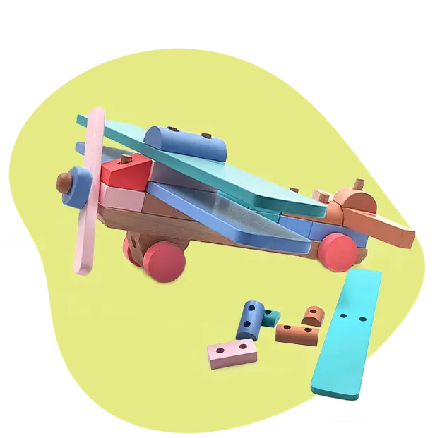 A wooden plane block set.