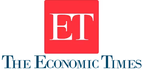 The Economic Times logo with white ET letters on a red square above the text 'The Economic Times' in blue.