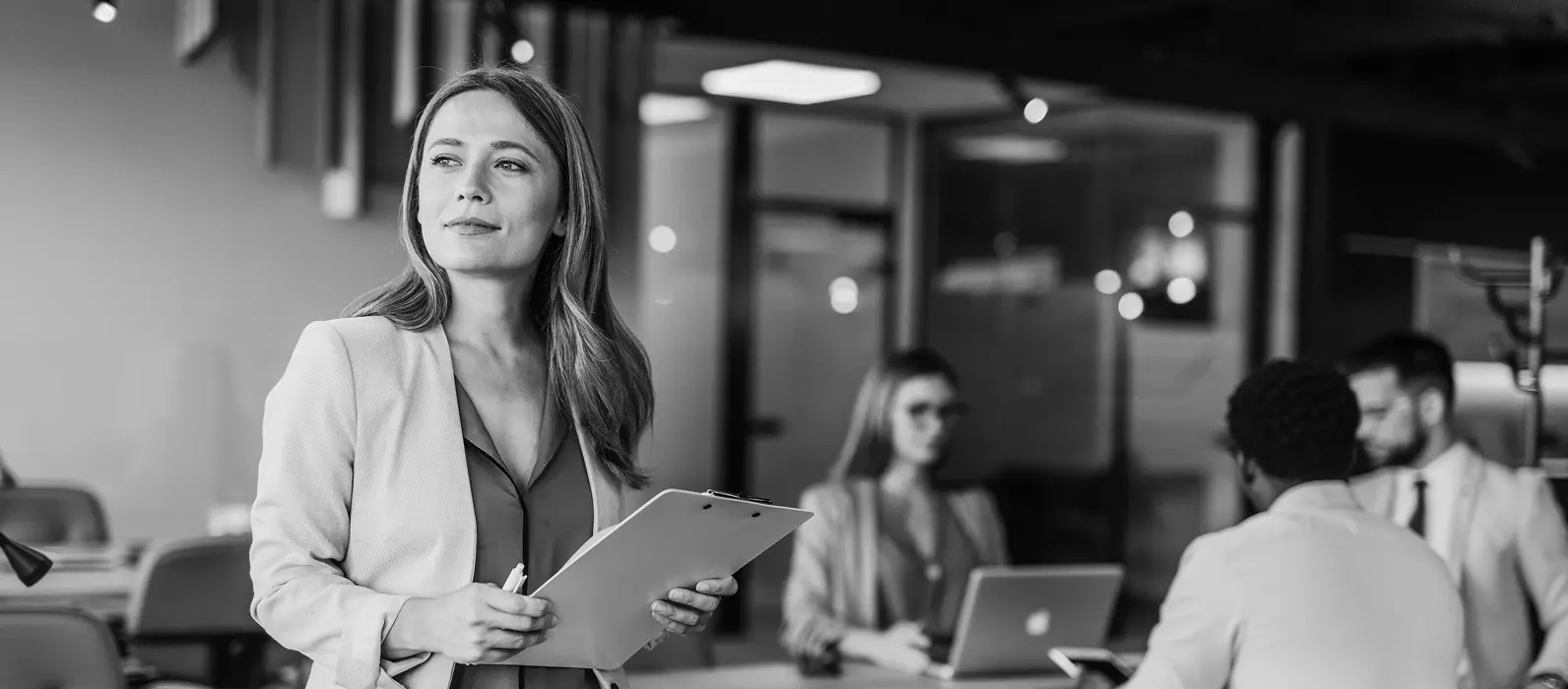 Woman standing in office