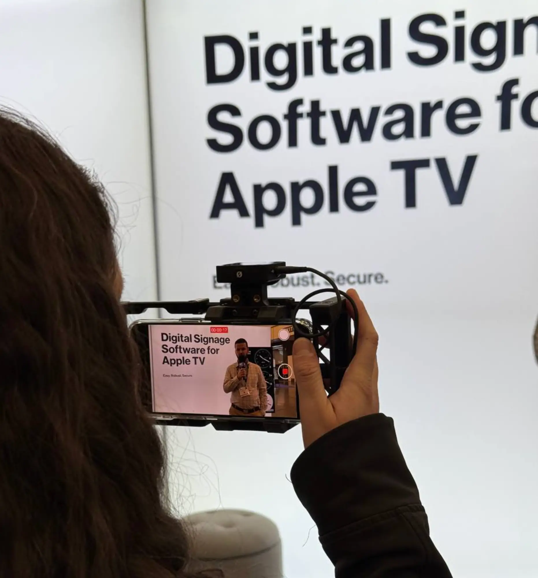 Kitcast digital signage software running on Apple TV at launch in October 2015