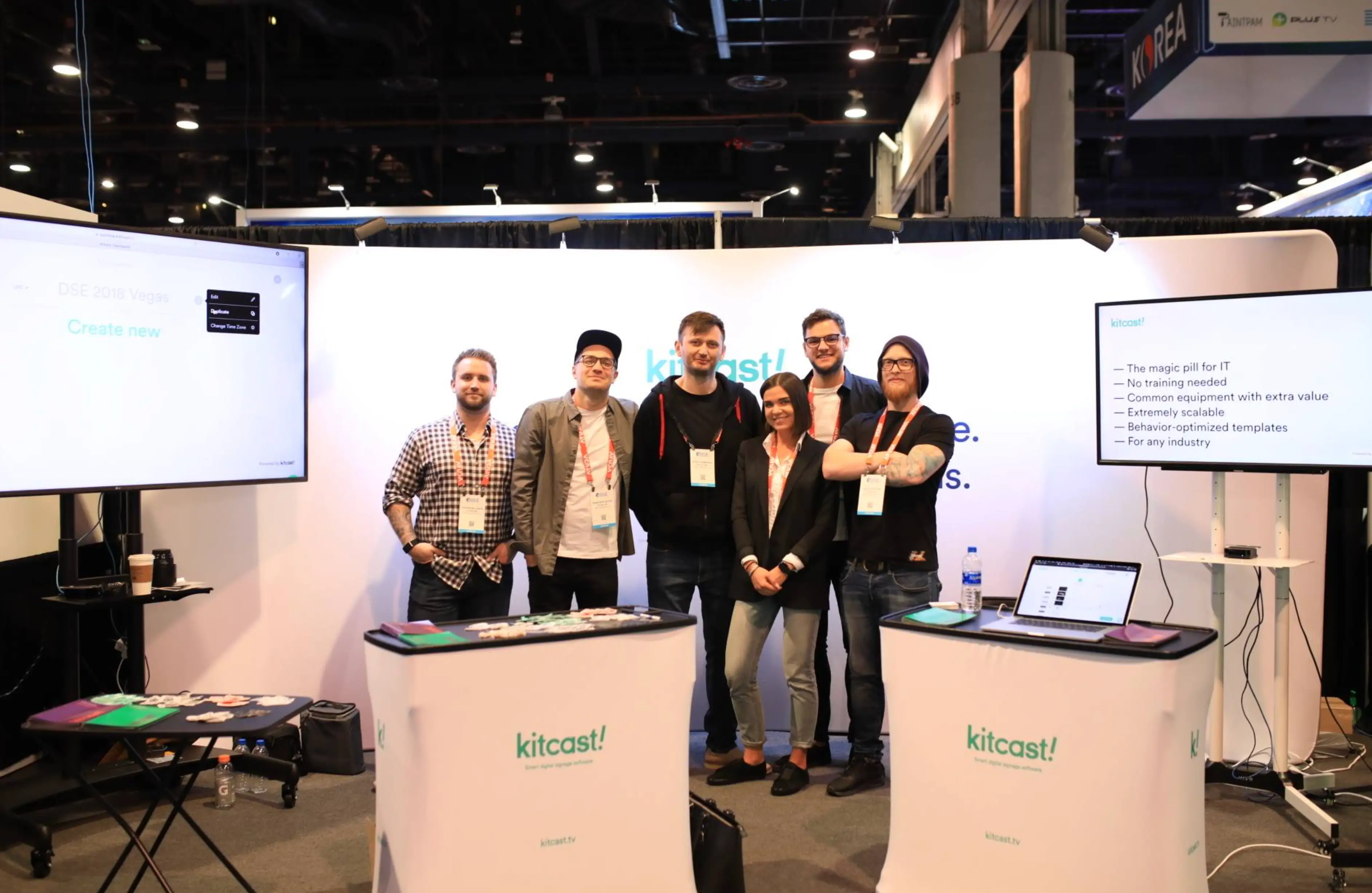 Kitcast booth at Digital Signage Experience (DSE)