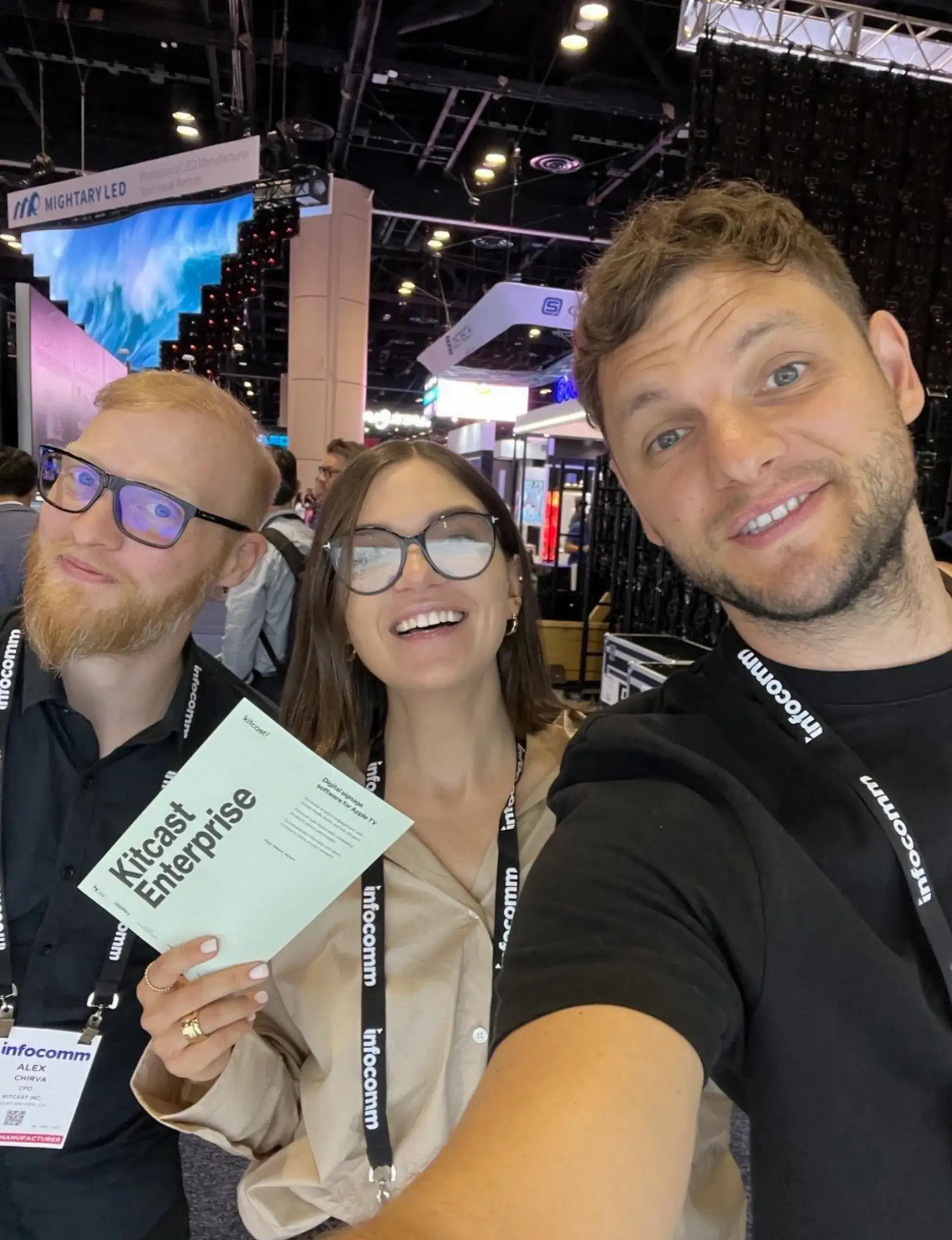 Kitcast co-founders Egor Belenkov, Anna Myroshnychenko, and Oleksii Chyrva