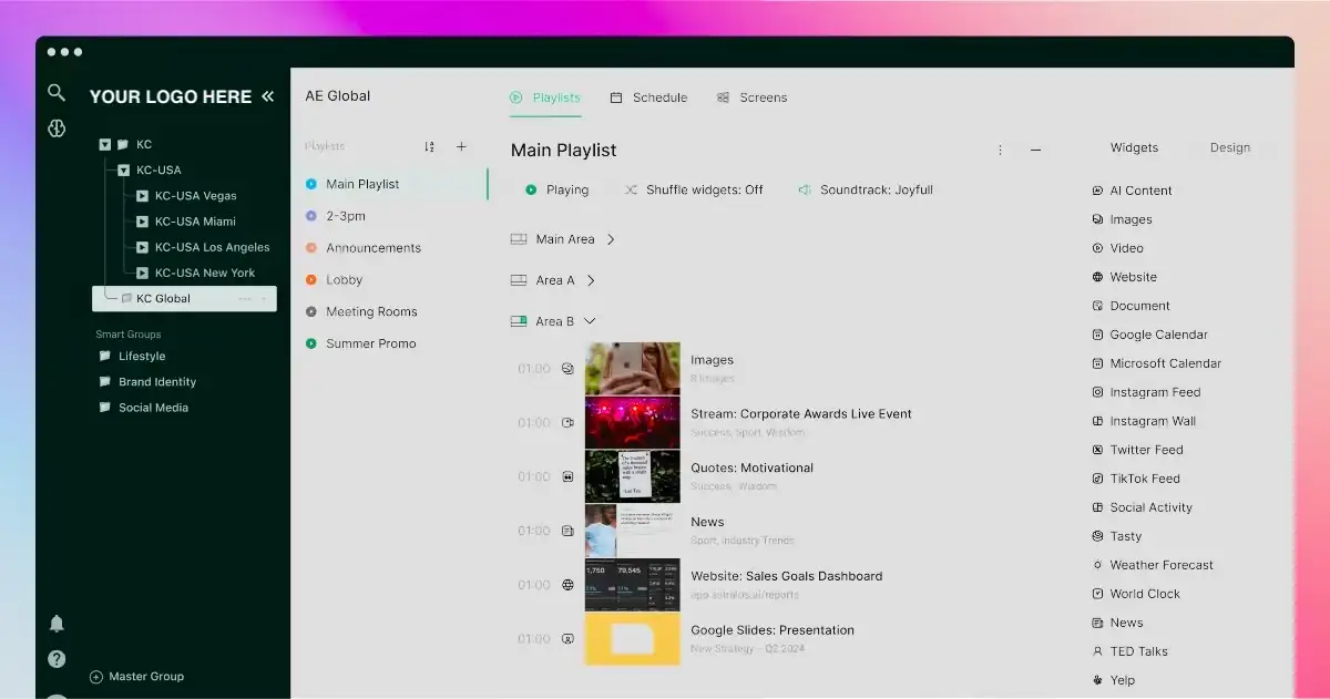 Kitcast white-label dashboard with custom partner branding