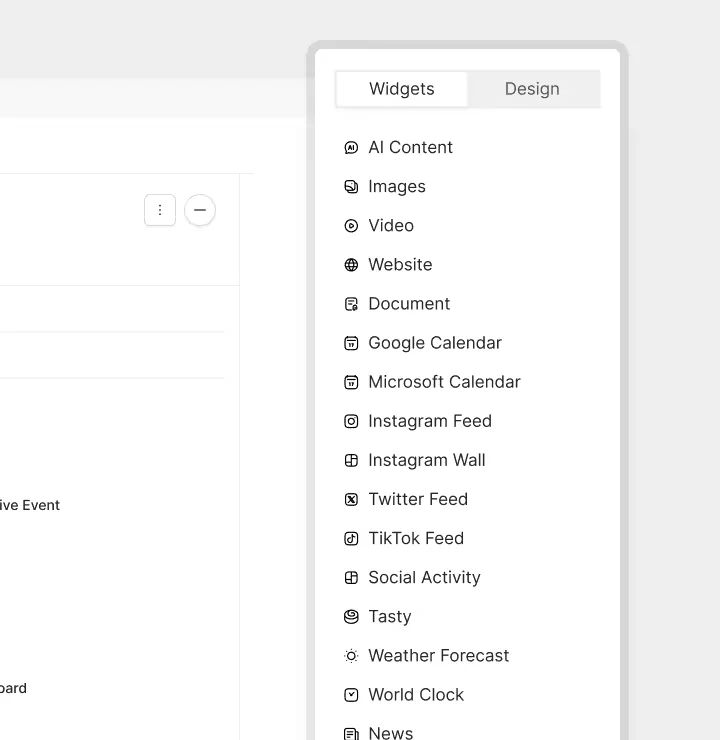 Kitcast apps and widgets list