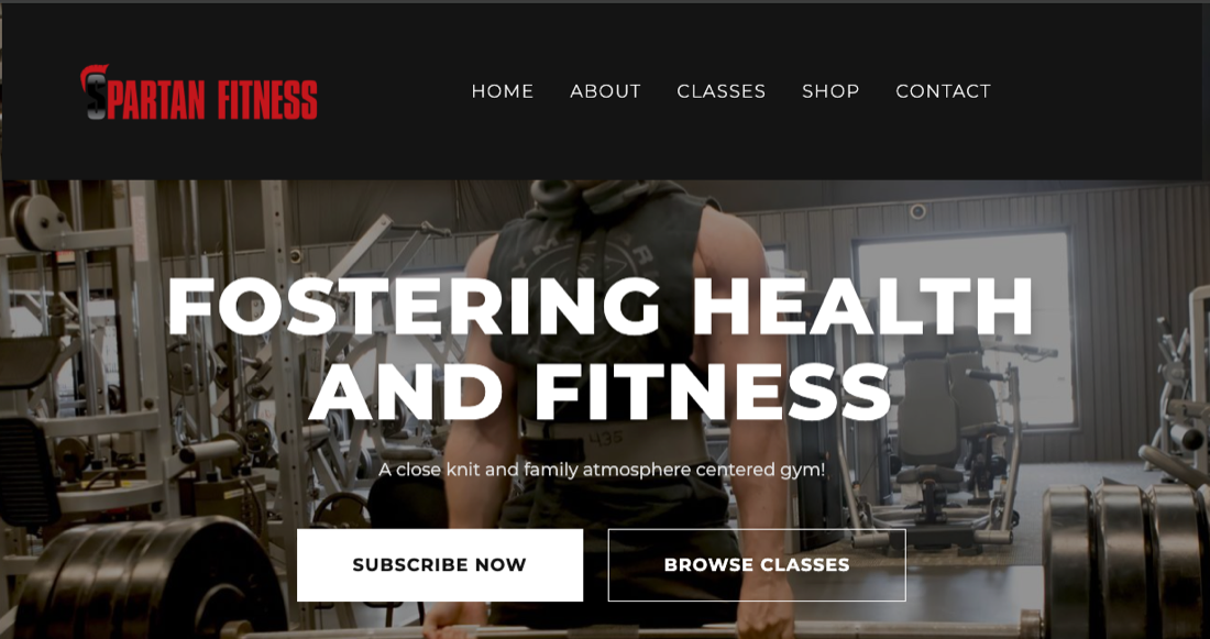 Spartan Fitness e-commerce site built by Pelican State Tech
