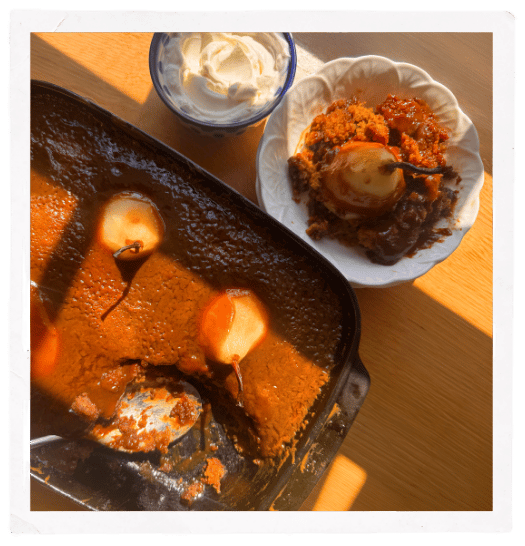 Sticky Toffee Pear Pudding
