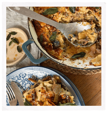 Wild Mushroom, Brown Butter & Cheddar Lasagne