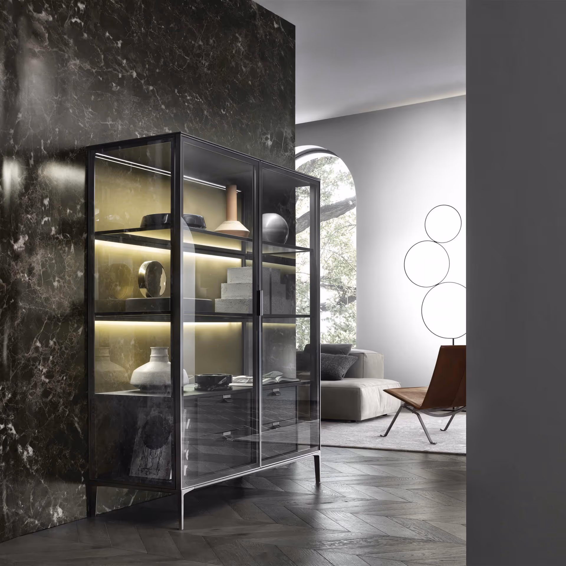 Alambra 4 Sel 2 Glass Cabinet