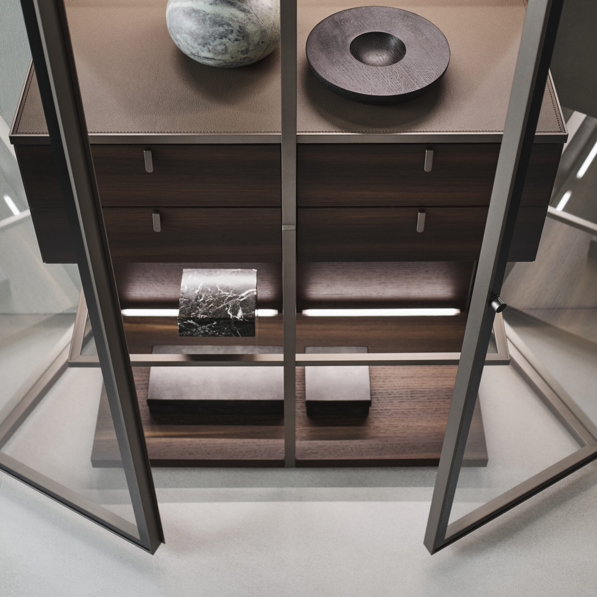 Aliante 1 Glass Cabinet