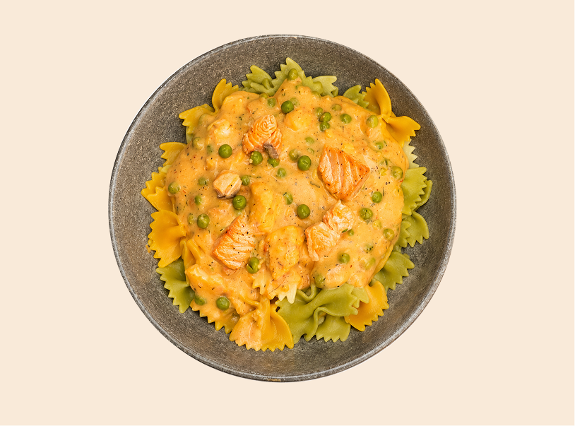 Pasta mit Spinat-Lachs-Sauce