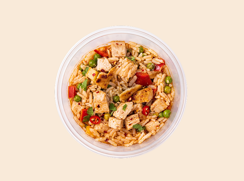 Spicy Rice and Chicken Salad