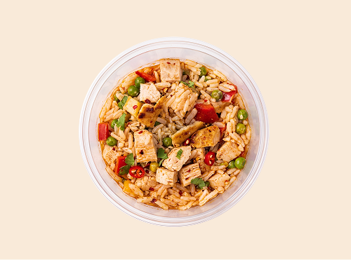 Spicy Rice and Chicken Salad