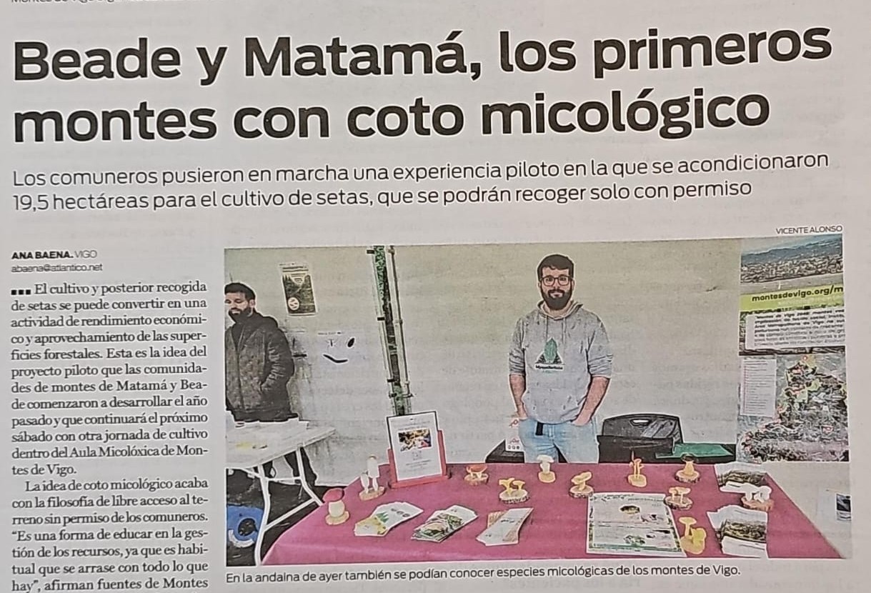 Reportaxe de Atlántico Diario sobre os coutos micolóxicos dos montes de Vigo