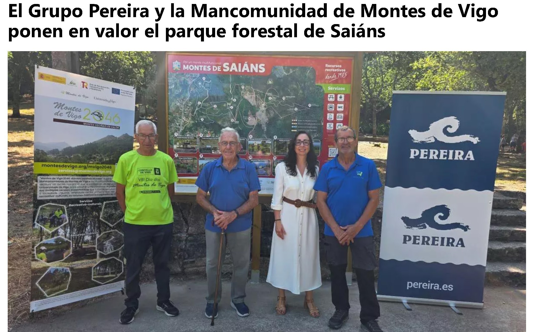 Reportaxes sobre o patrocinio do Grupo Pereira 