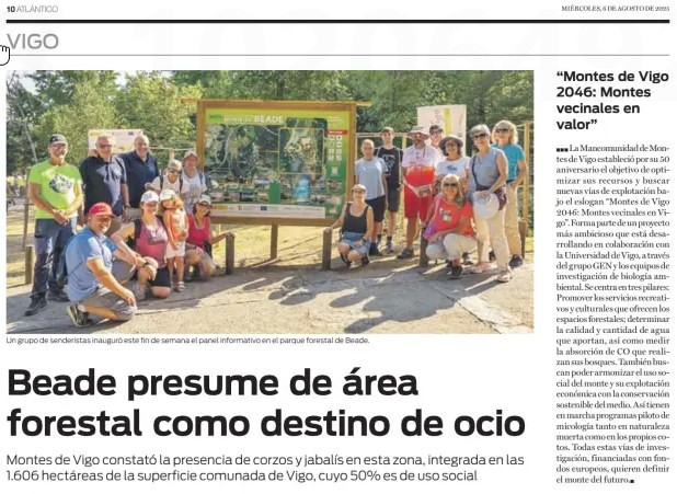 Reportaxe de Atlántico Diario sobre os recursos recreativos do monte de Beade