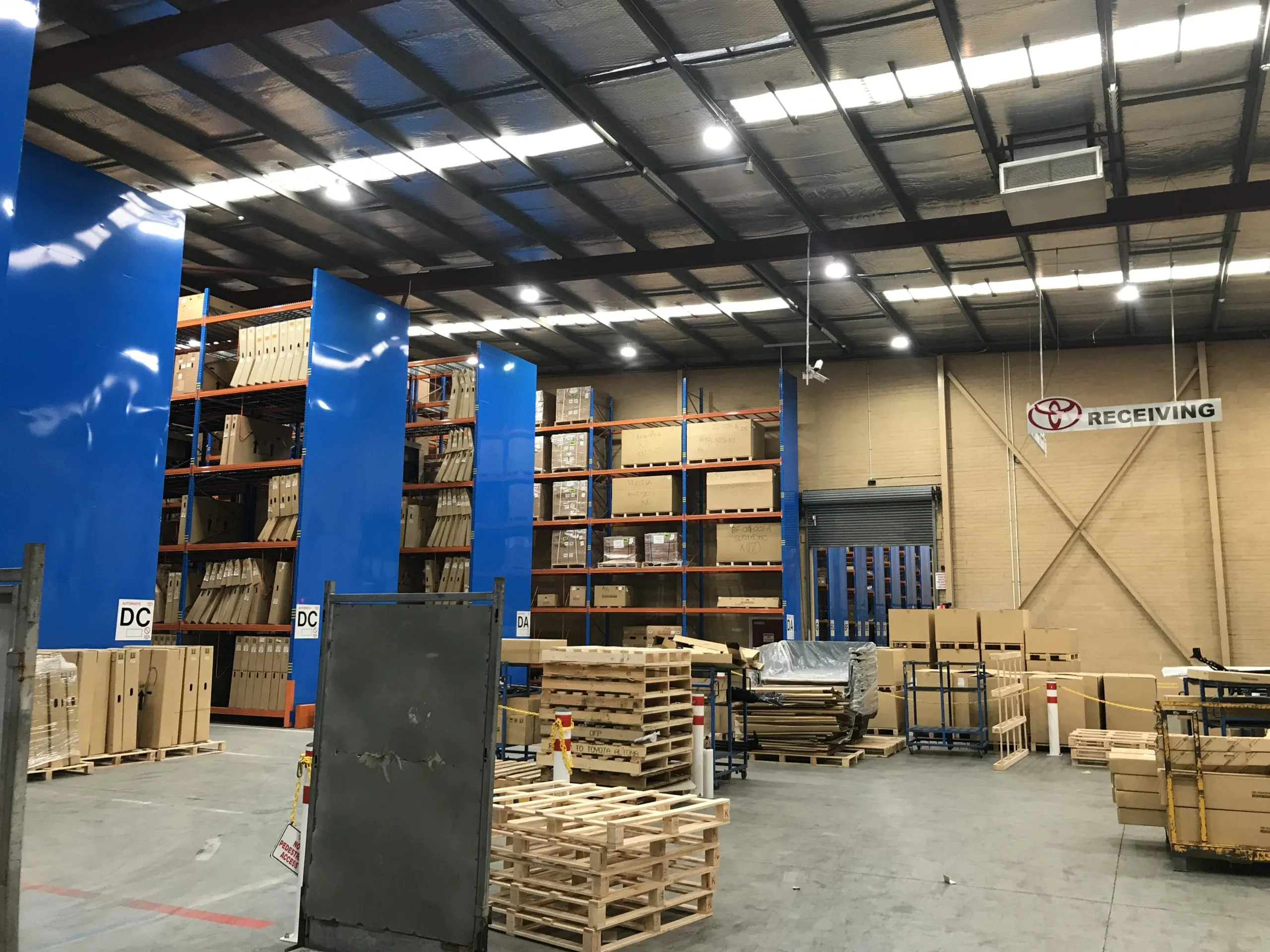 Toyota distribution centre LED lighting upgrade by WACOMM Perth