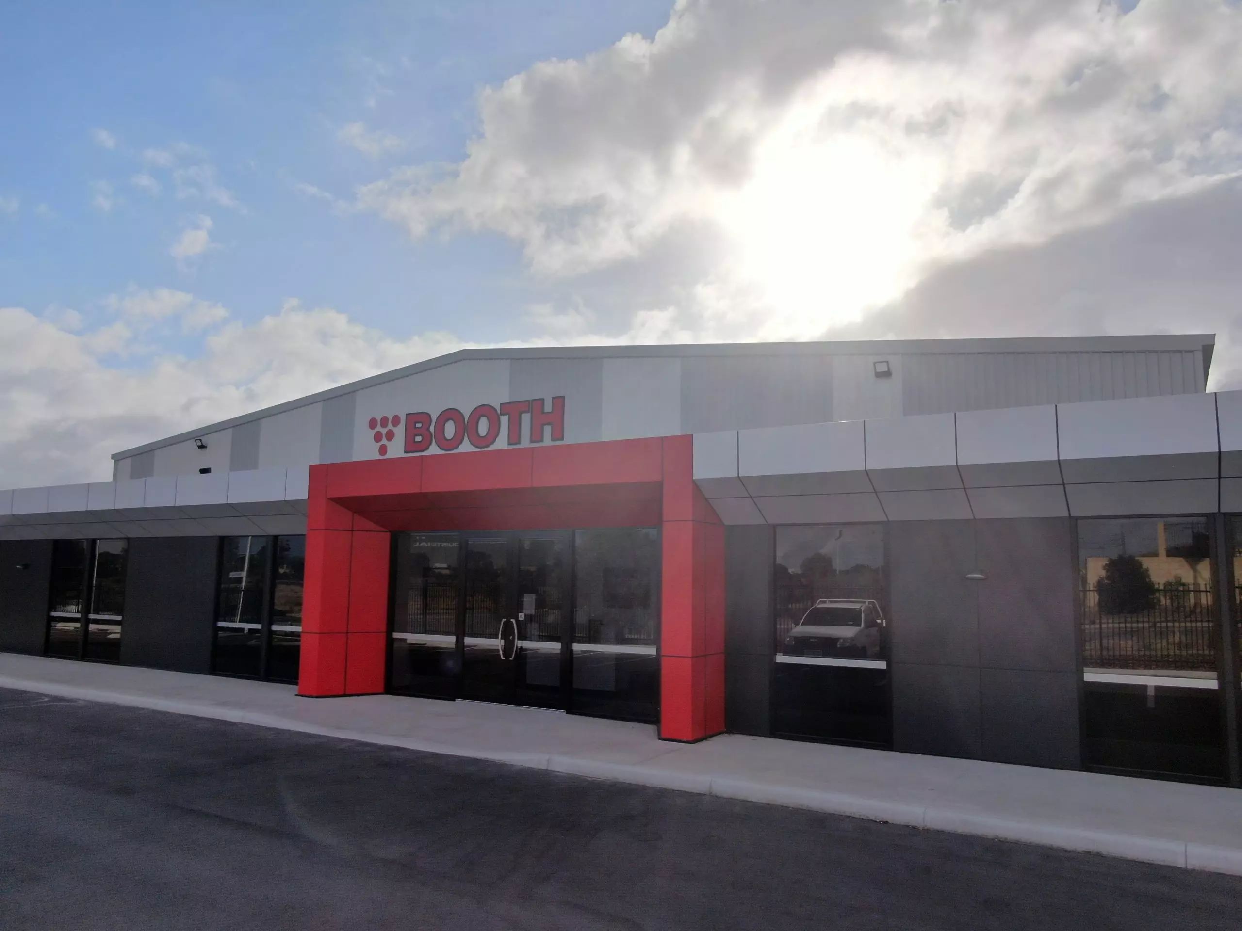 Aerial view of Booth Transport facility electrical installation