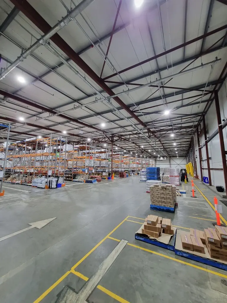 Completed electrical installation at Metcash IGA warehouse