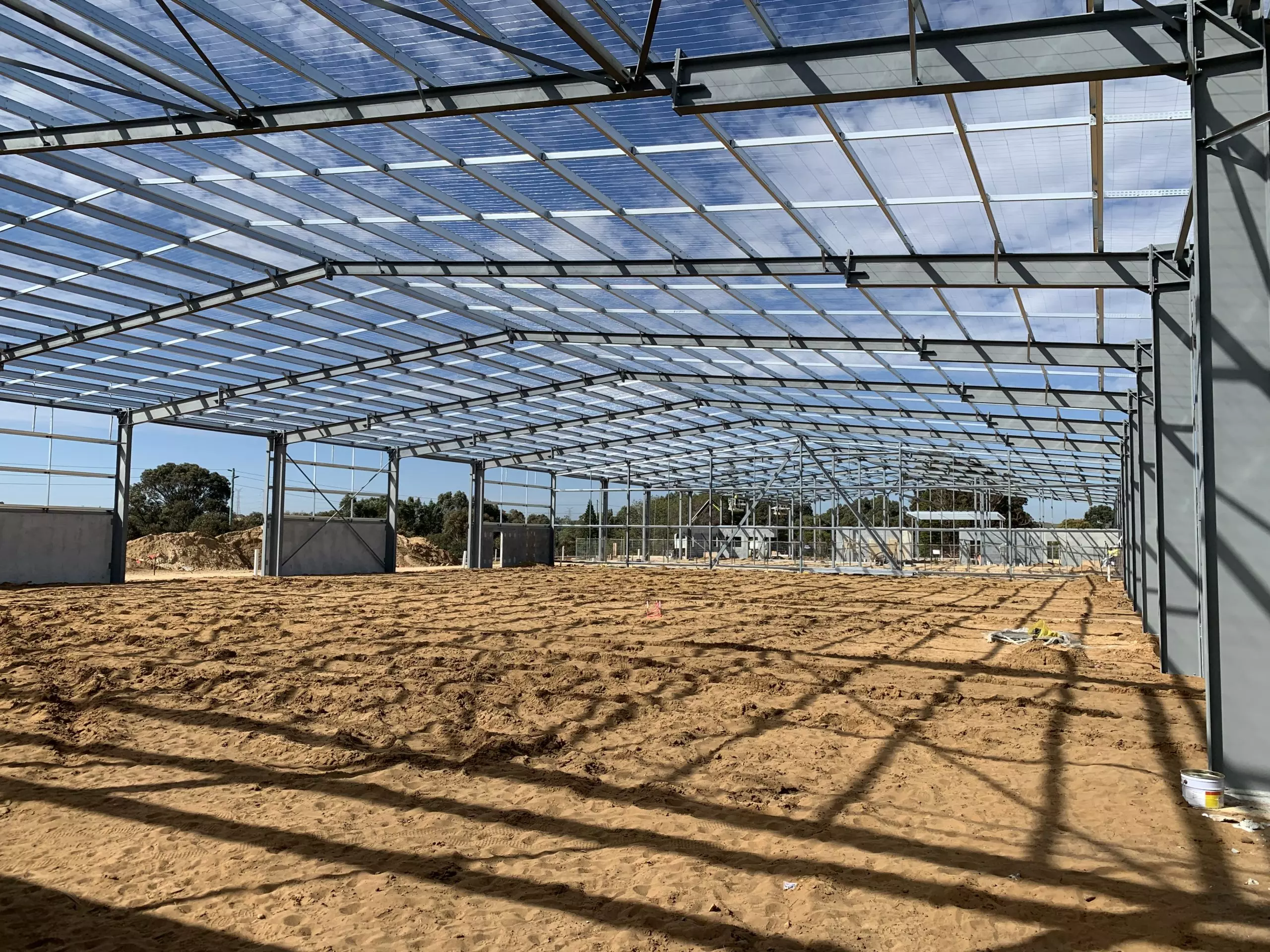 Interior electrical installation at Booth Transport head office