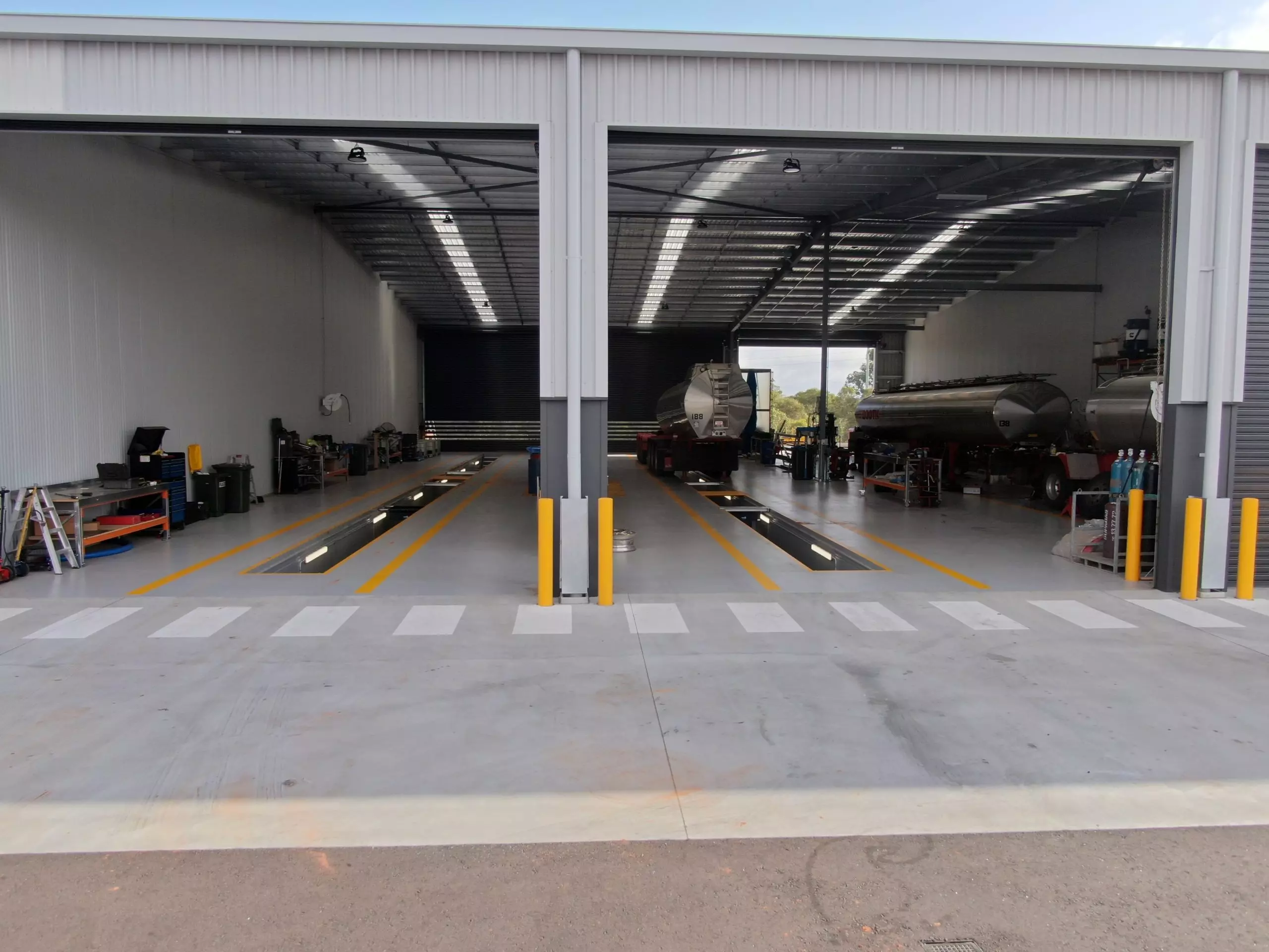 Aerial photo of Booth Transport electrical installation project