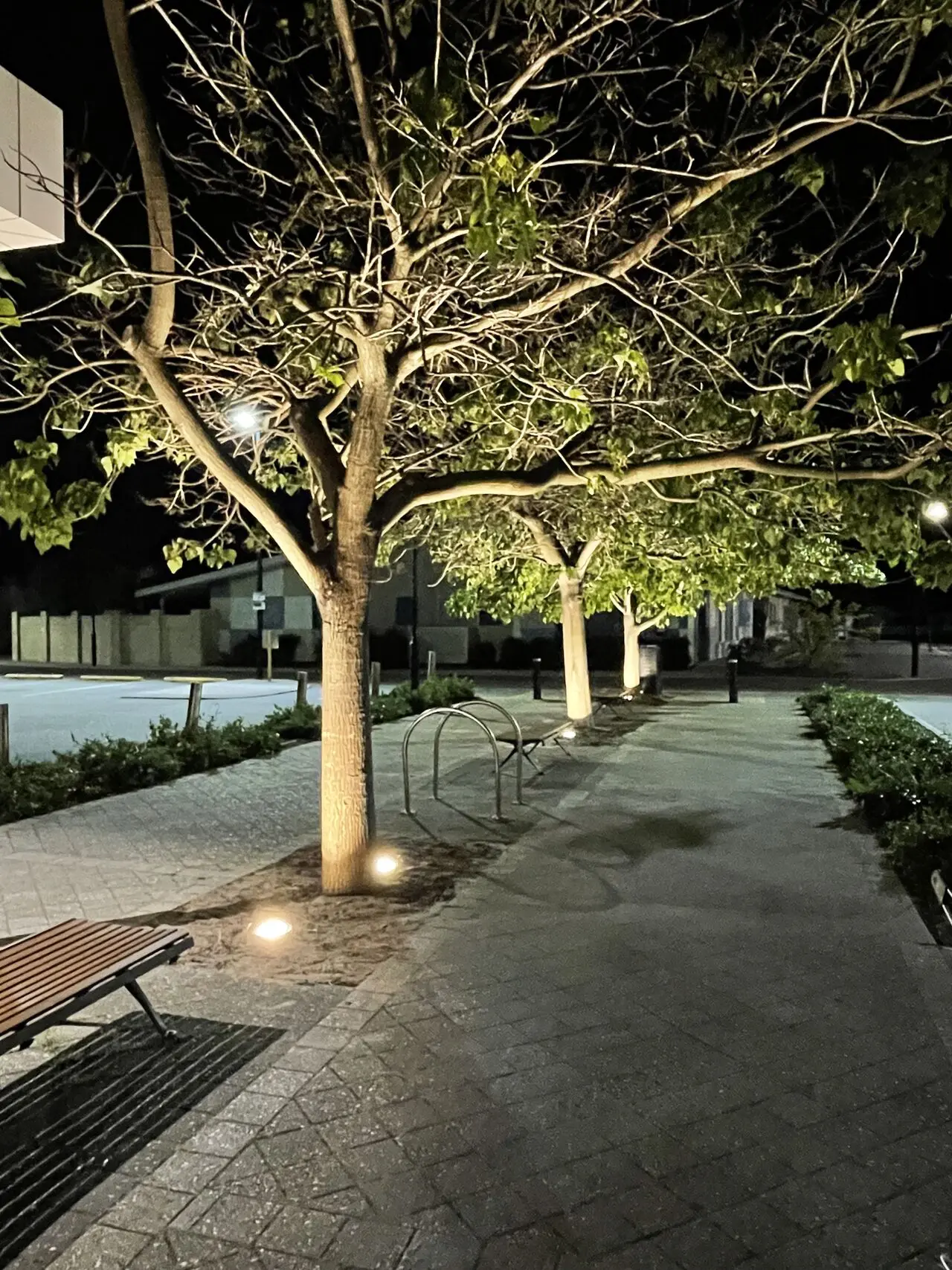 Completed lighting installation at Harvest Lakes shopping centre