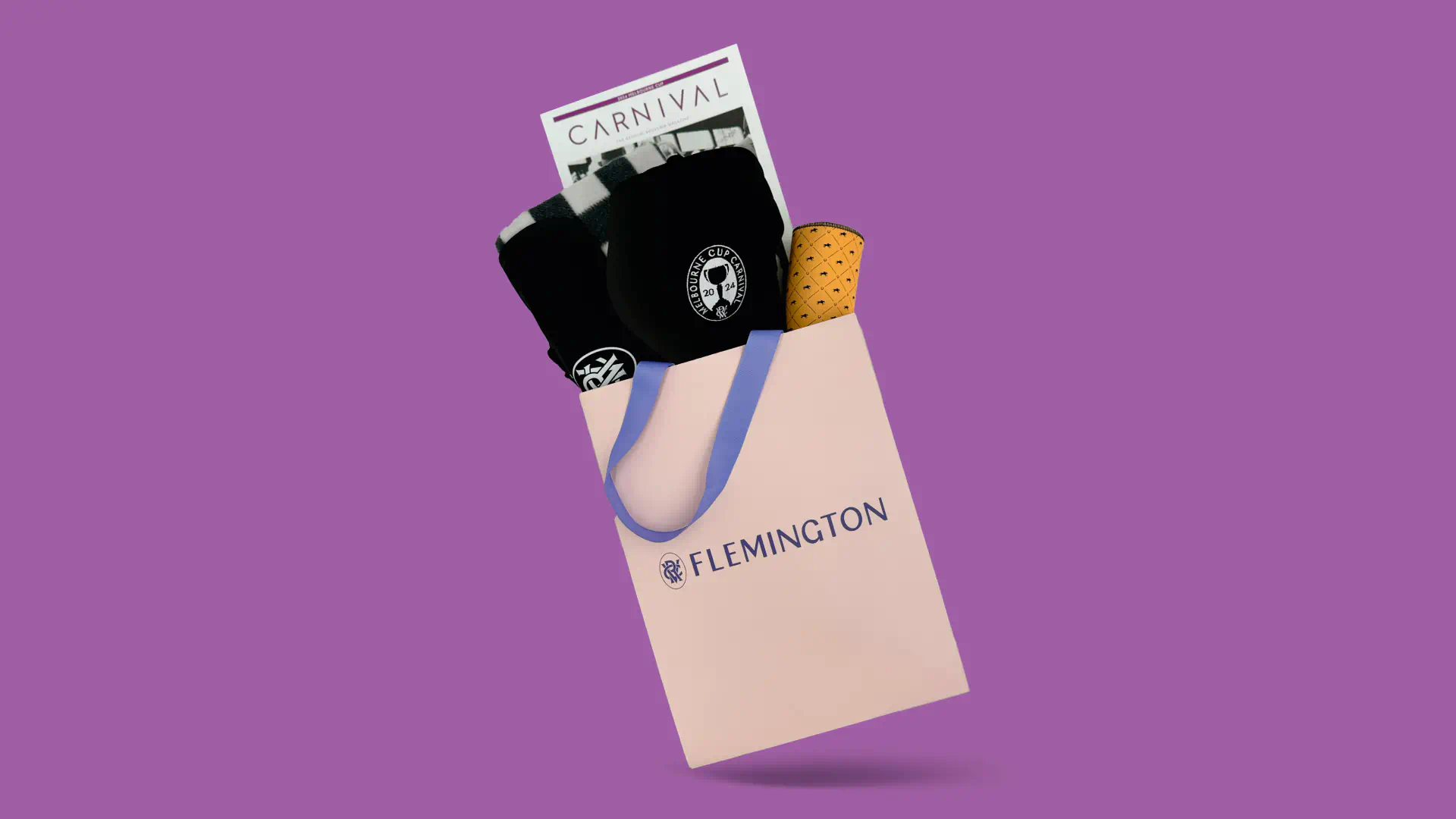 a bag with a pair of gloves and a magazine