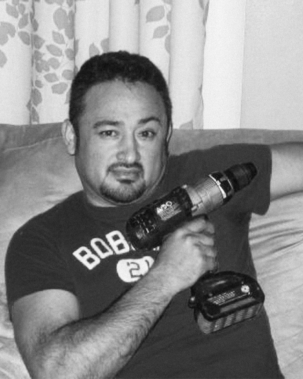 Thin pizza coming out from the oven