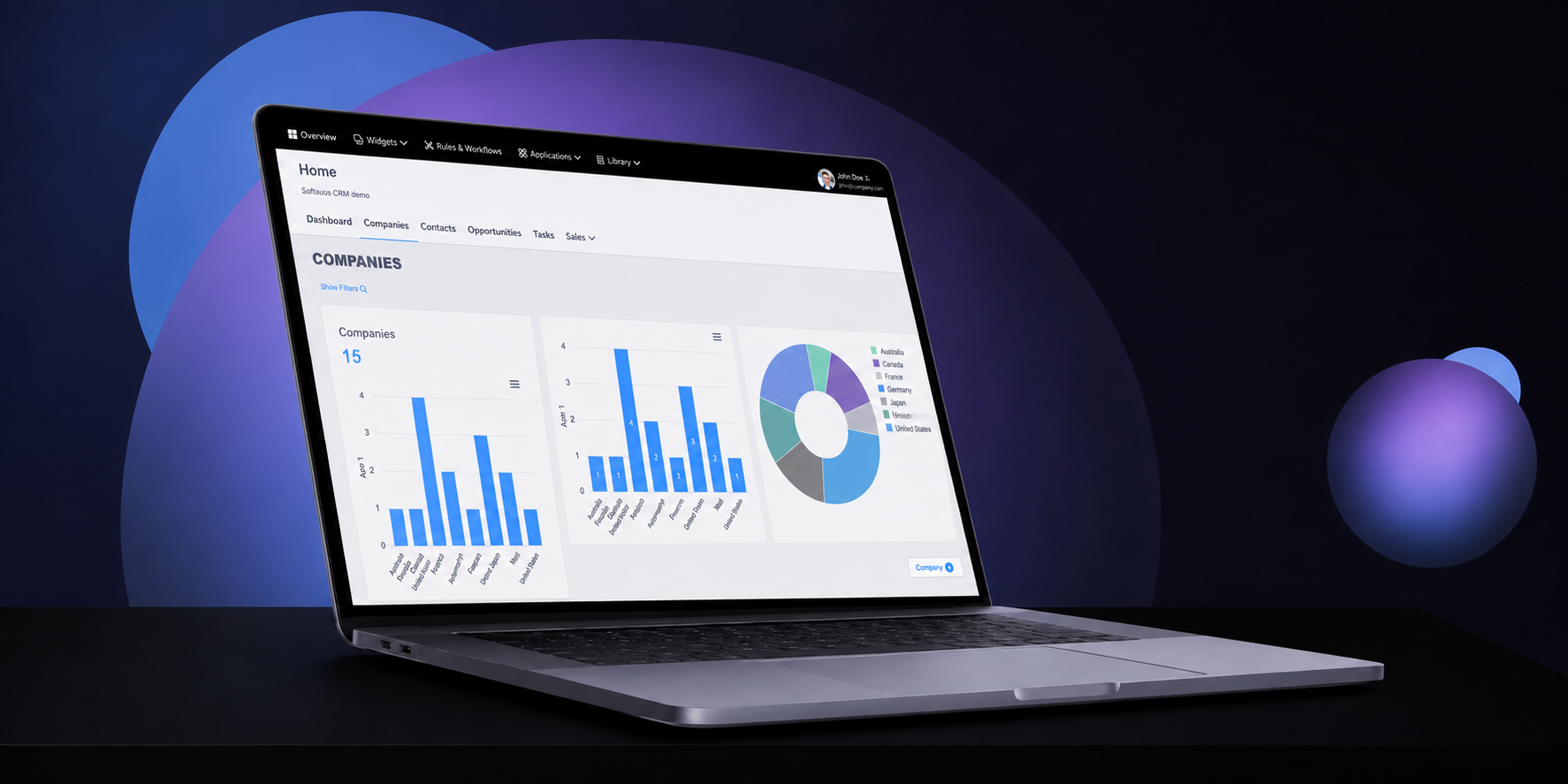 Customer relationship management app interface