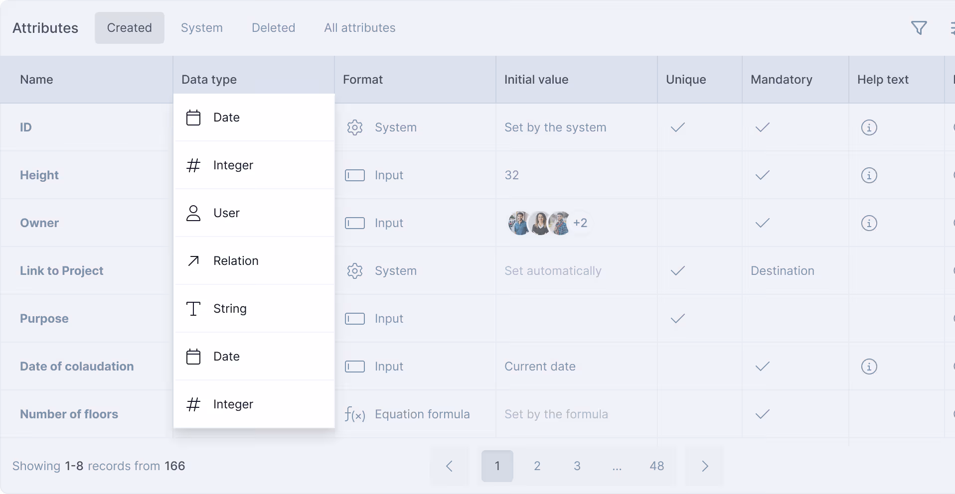 Define your data – attributes and data types in ELWIS