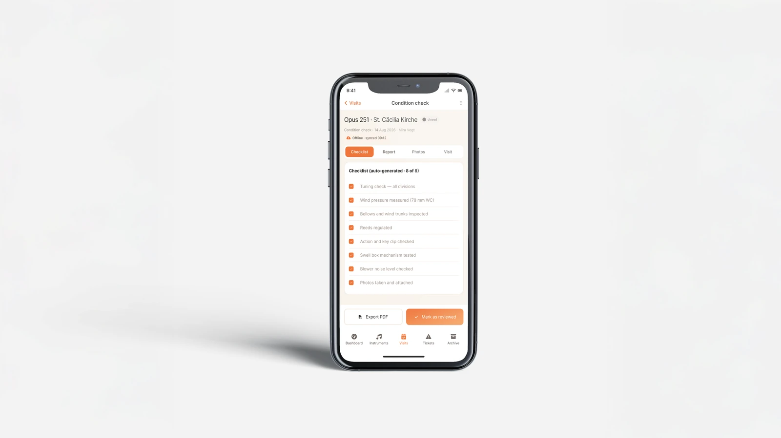 Mobile data entry on a phone during a service visit
