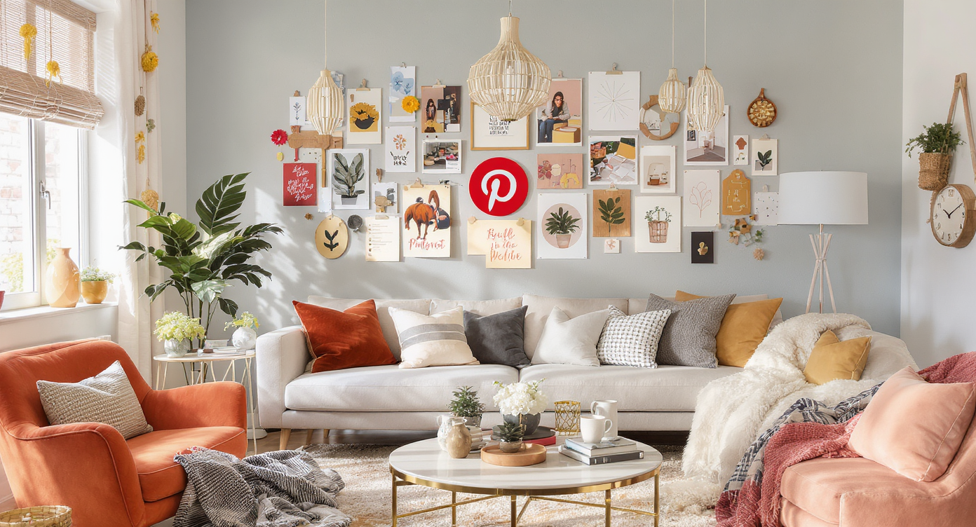 Vignette showcasing decor ideas inspired by Pinterest in a stylish room.